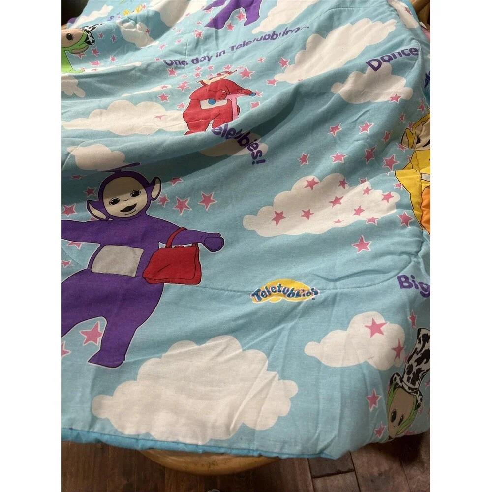Vintage Teletubbies Twin Comforter Bedding 2-sided READ Tinky Winky Dipsy